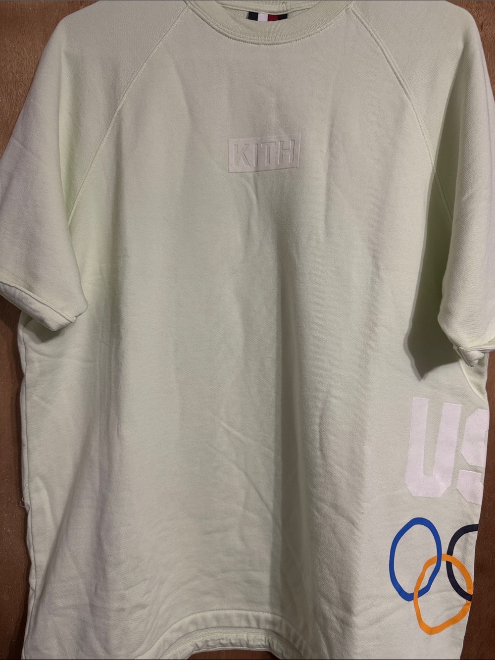 Kith Mint Green Short Sleeve Crewneck with Olympic Rings